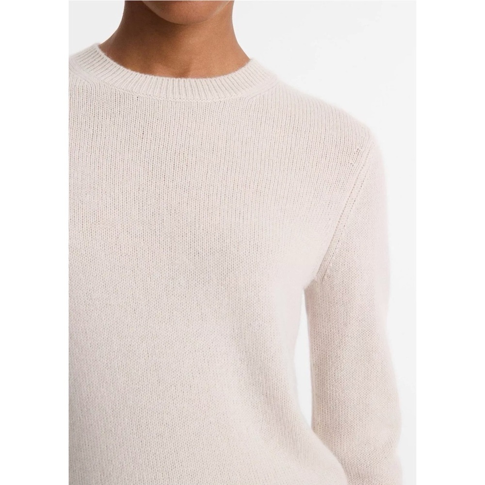 VINCE 100% Cashmere Crewneck Sweater in Birch Stone S - Picture 3 of 10